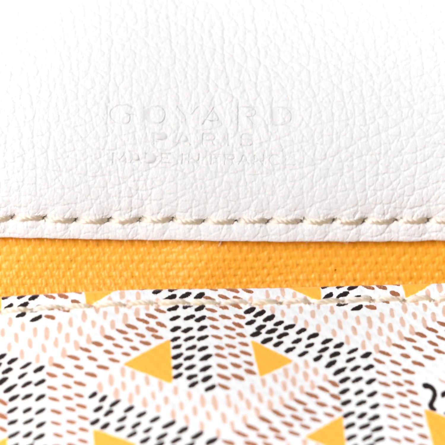 Goyard Goyardine Saint Louis Claire Voie GM White Yellow 8 of 11