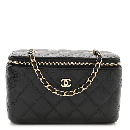 Chanel Caviar Quilted Small Vanity Case With Chain Black 1 of 11