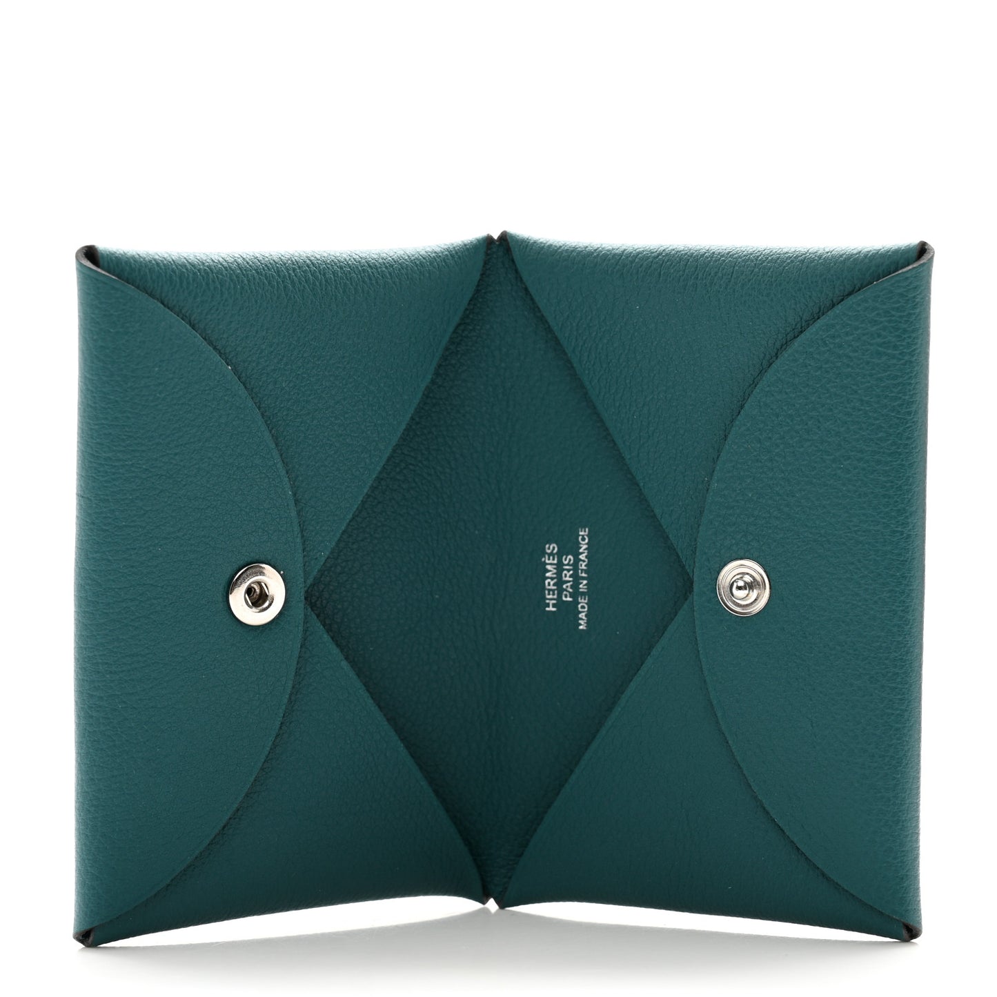 Chevre Mysore Calvi Card Case Vert Bosphore