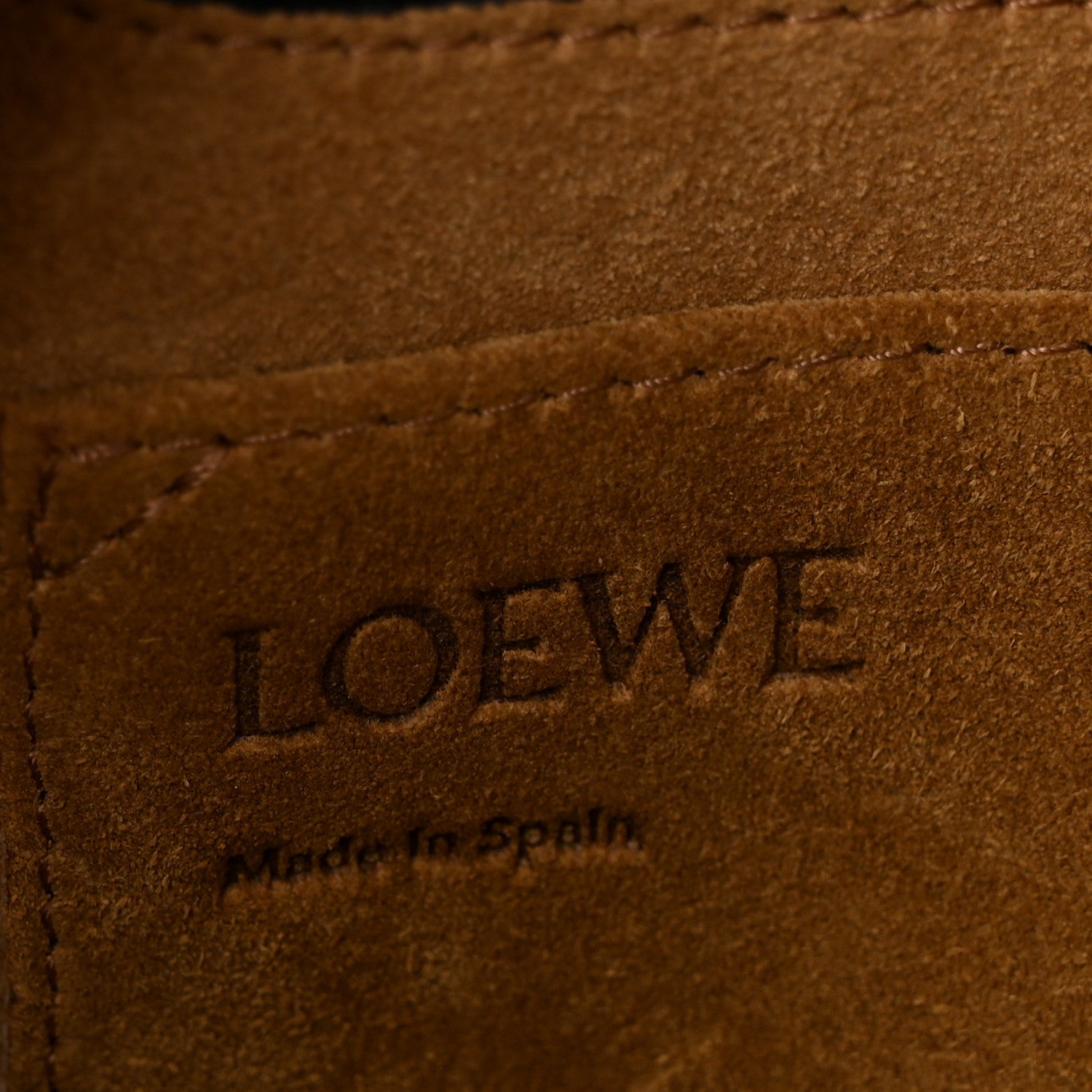 Loewe Grained Calfskin Small Gate Crossbody Bag Pecan Black 6 of 9