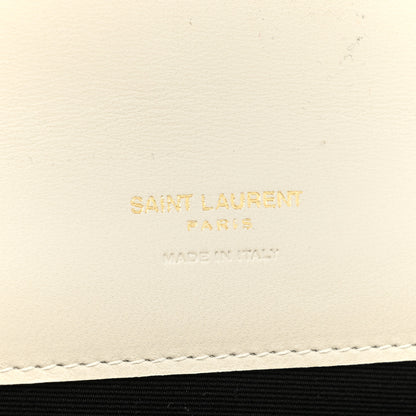 Saint Laurent Nappa Monogram Cassandre Flap Pouch Crema Soft 6 of 15