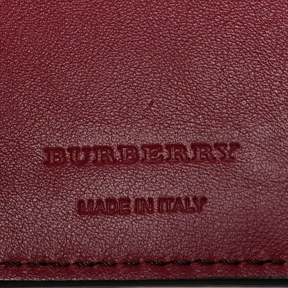 Burberry Grainy Calfskin House Check Wellington Wallet Red 8 of 9