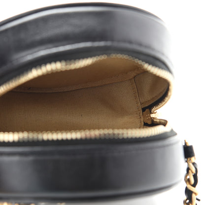 Chanel Lambskin Quilted Lucky Charms CC Round Clutch With Chain Black 5 of 9