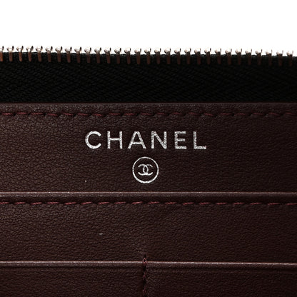 Chanel Caviar Quilted Large Gusset Zip Around Wallet Black 7 of 9