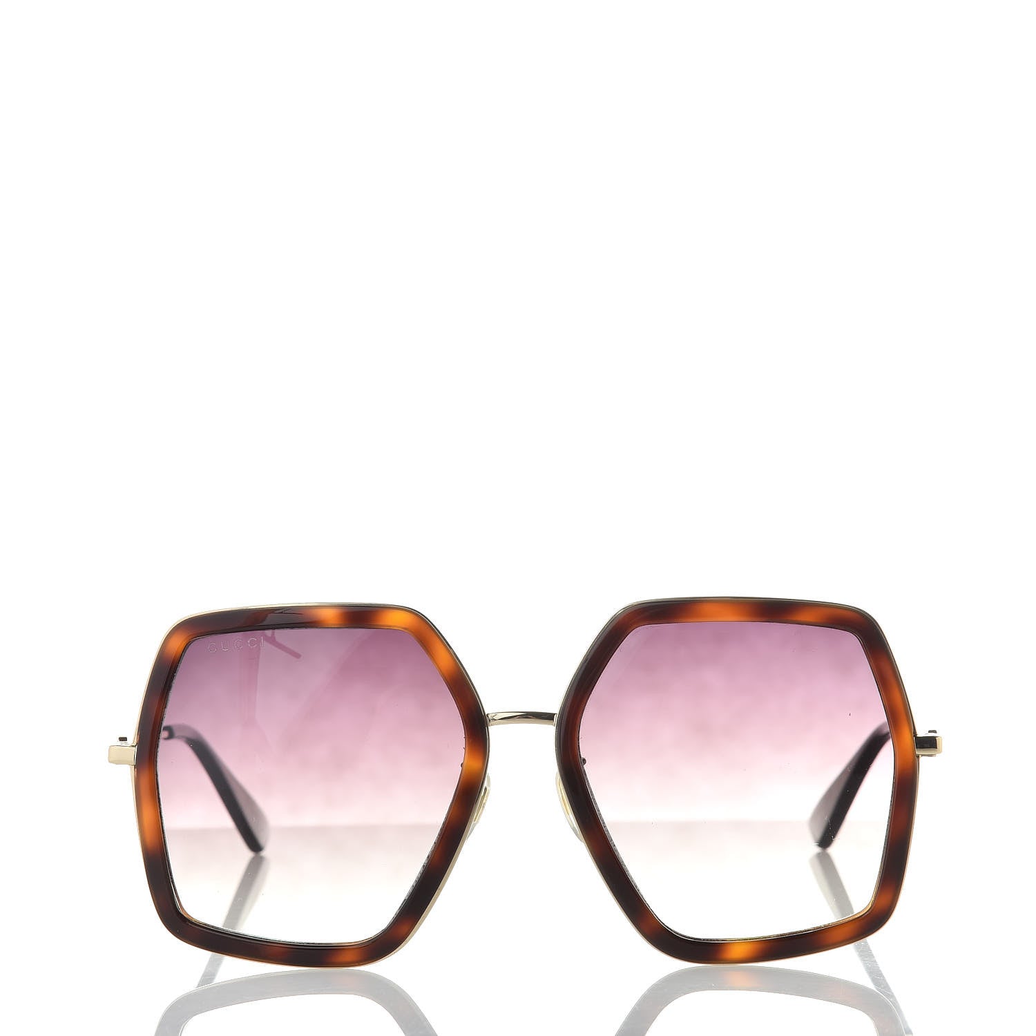 Gucci Acetate Oversize Square Frame GG0106S Sunglasses Tortoise 2 of 8