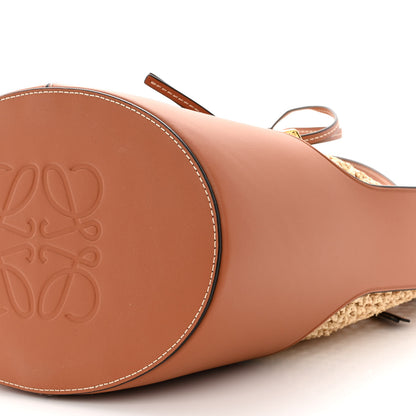 Loewe Raffia Calfskin Balloon Bucket Bag Natural Tan 9 of 10
