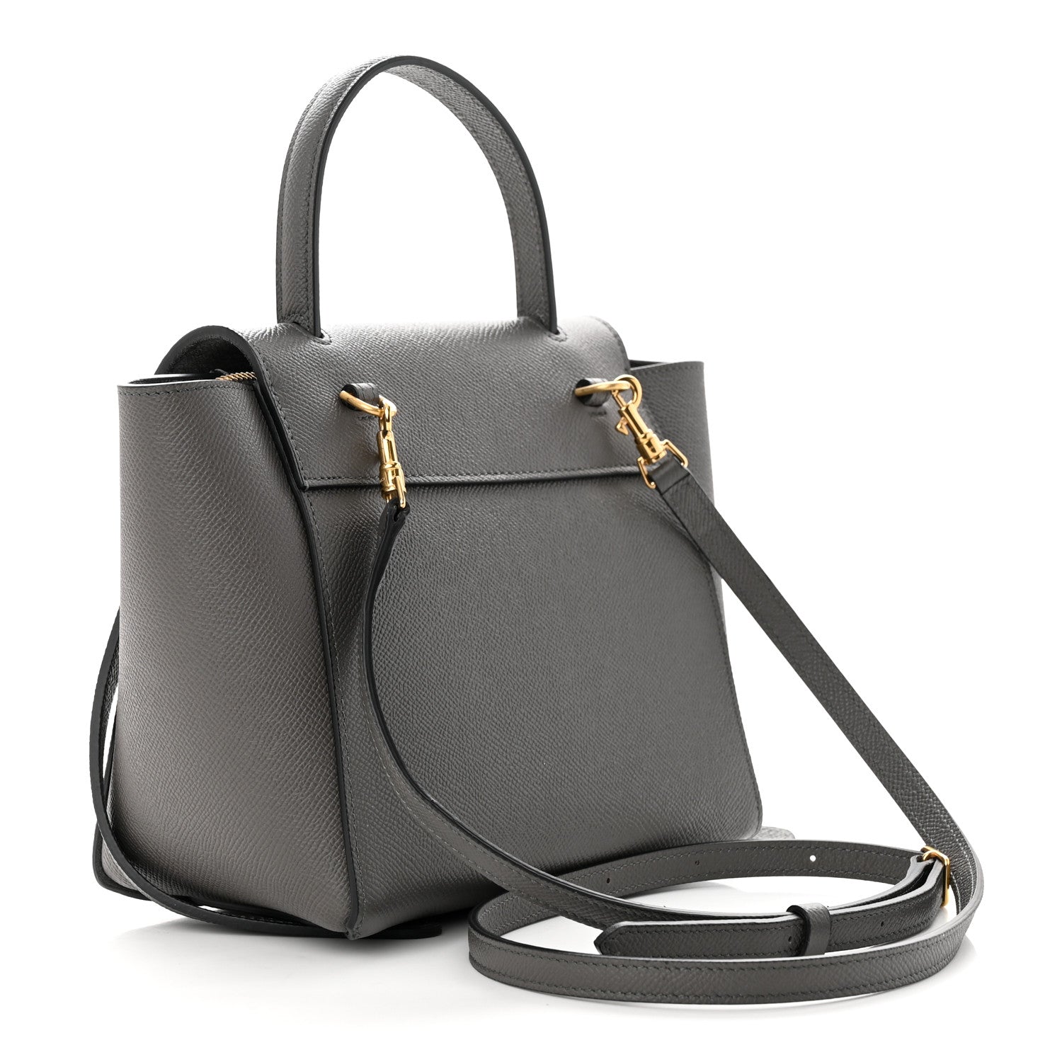 Celine Grained Calfskin Nano Belt Bag Grey 3 of 10