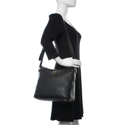 Prada Vitello Daino Hobo Black 2 of 12