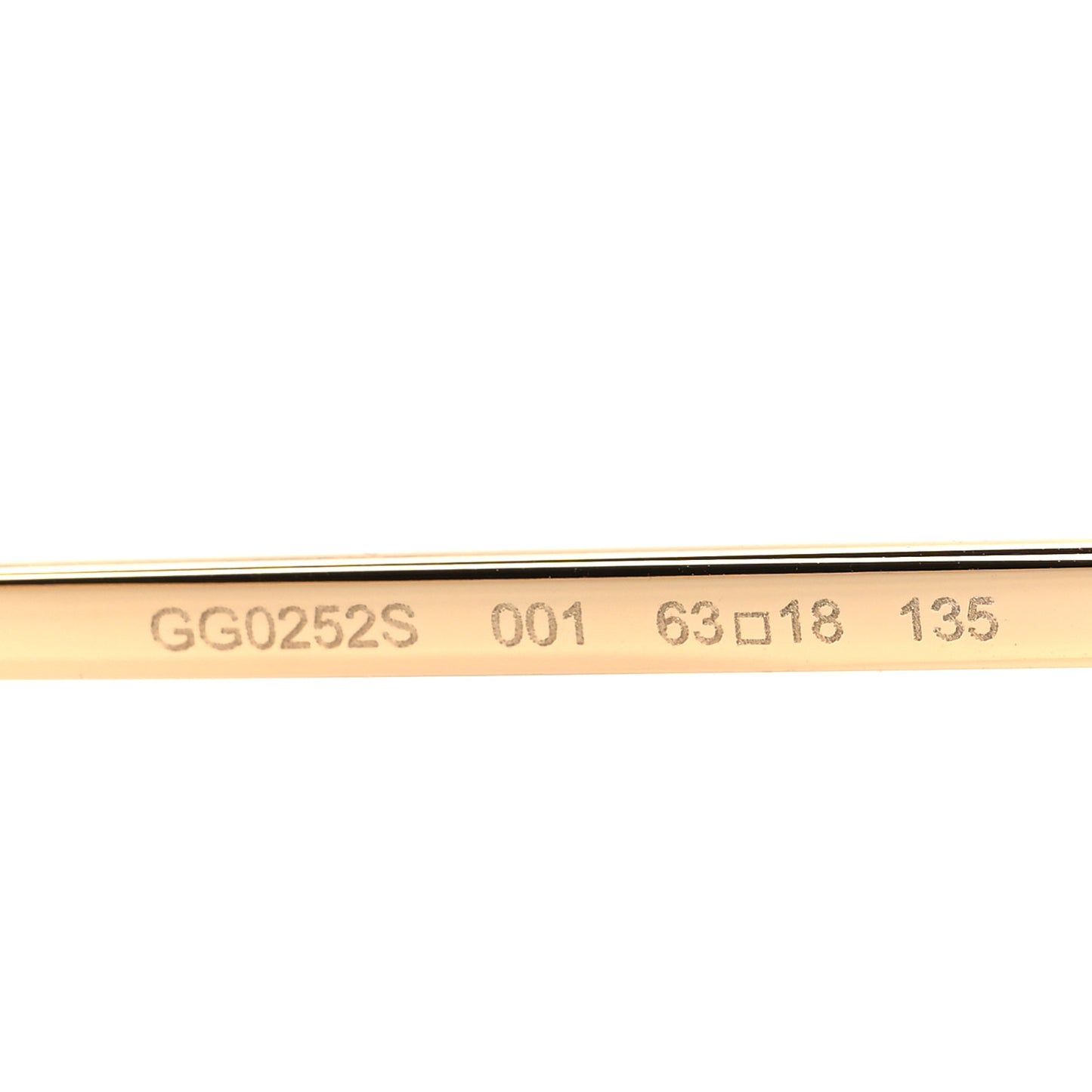 Metal Oversized Round Sunglasses GG0252S Gold