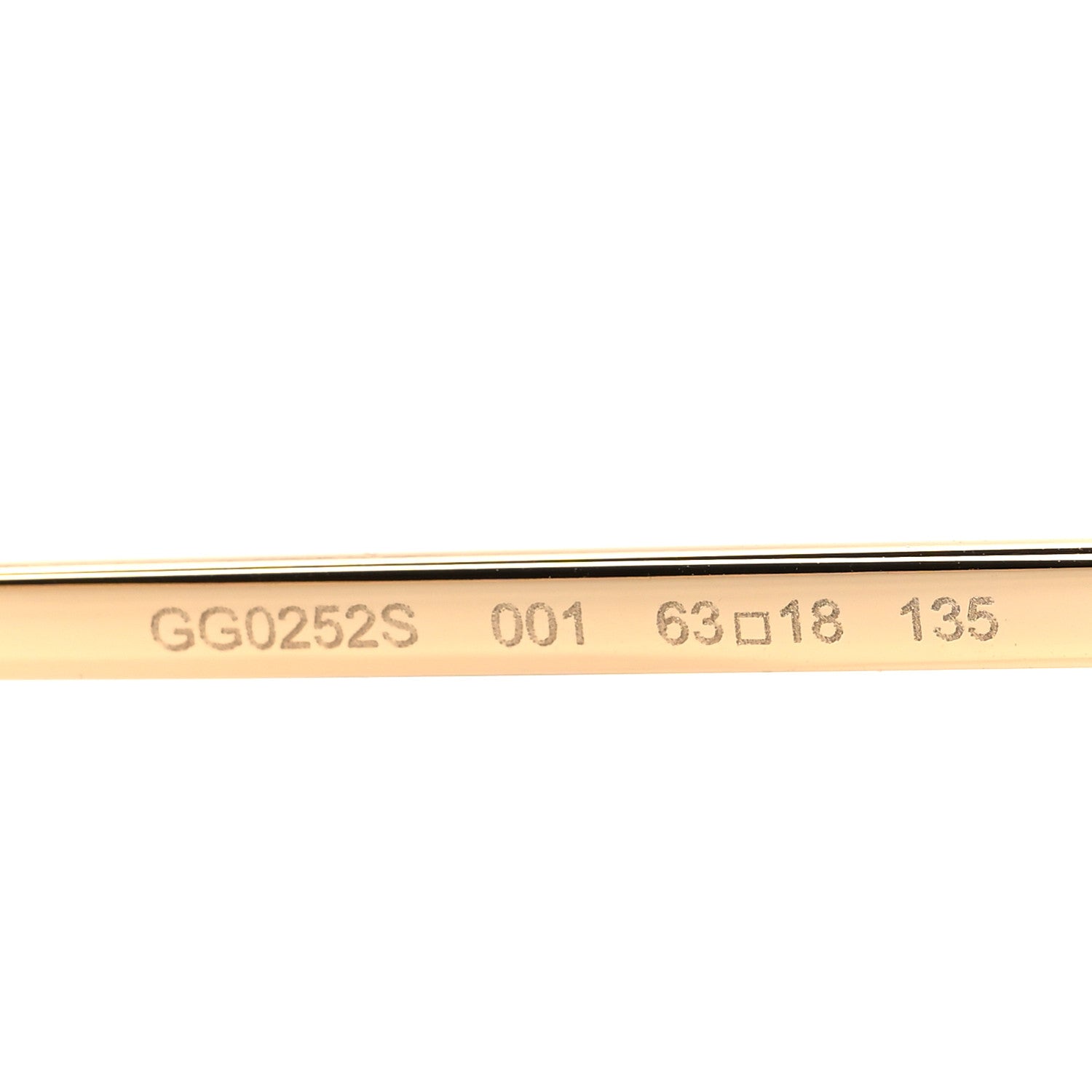 Gucci Metal Oversized Round Sunglasses GG0252S Gold 6 of 8