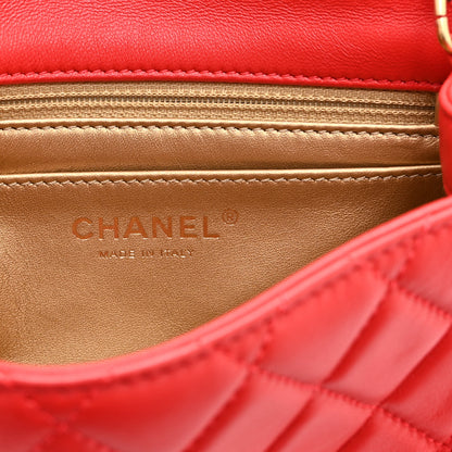 Chanel Lambskin Quilted Mini Pearl Crush Flap Red 6 of 10