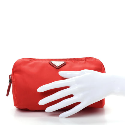 Prada Tessuto Nylon Vela Cosmetic Pouch Rosso 2 of 8