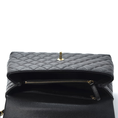 Chanel Caviar Lizard Quilted Small Coco Handle Flap Black 4 of 10