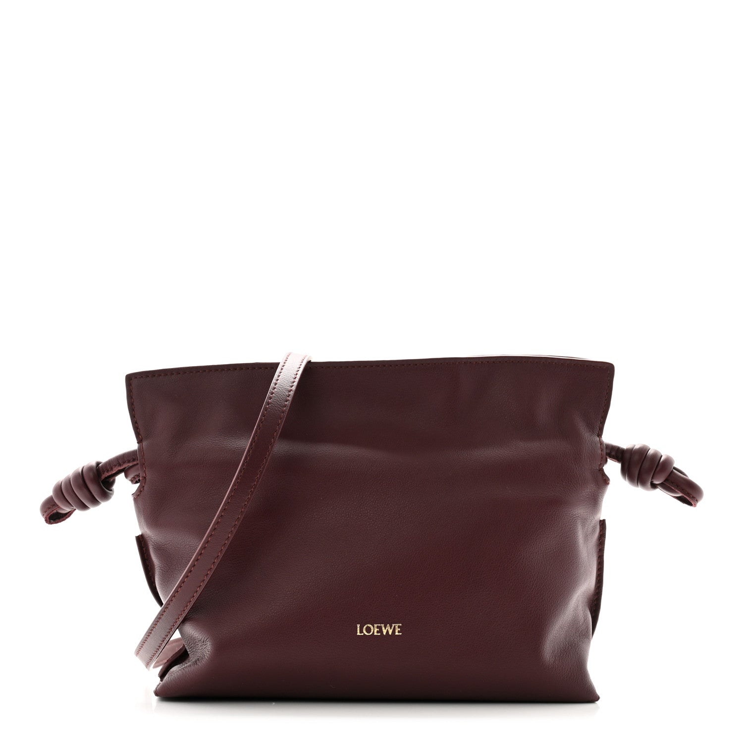 Loewe Calfskin Mini Flamenco Knot Clutch Prune 1 of 11