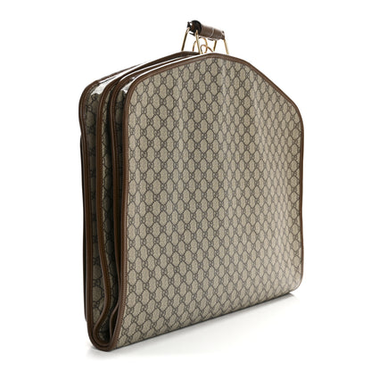 Gucci GG Supreme Monogram Azalea Calfskin Retro Interlocking G Hanger Garment Bag Beige Ebony Brown Sugar 2 of 9