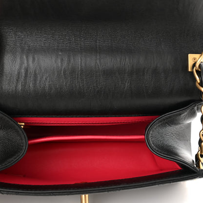 Chanel Crumpled Lambskin Quilted Mini CC Links Top Handle Flap Black 5 of 11