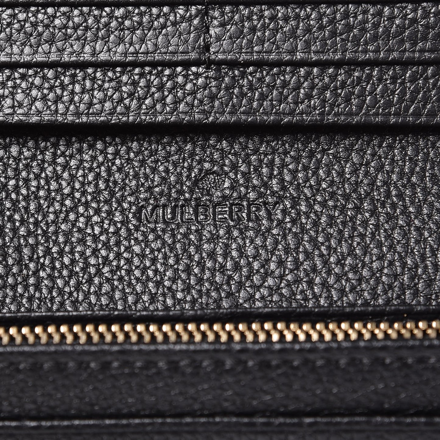 Classic Grain Small Tree Continental Wallet Black