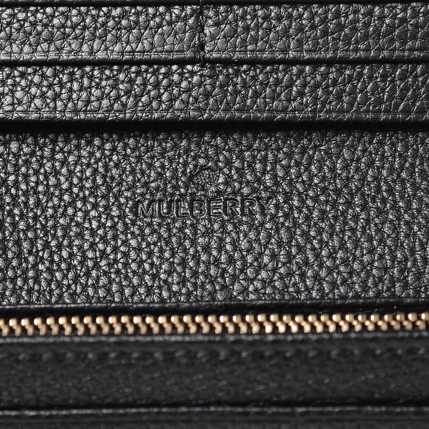 Mulberry Classic Grain Small Tree Continental Wallet Black 6 of 7