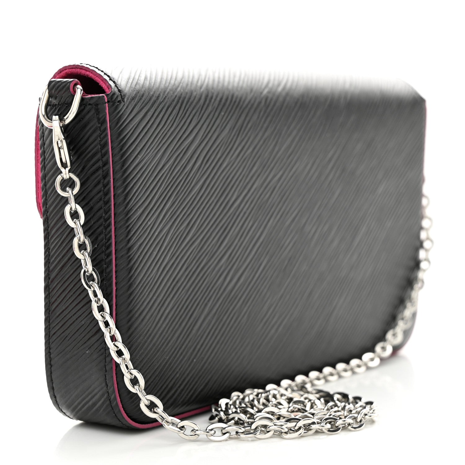 Louis Vuitton Epi Pochette Felicie Black Hot Pink 4 of 10