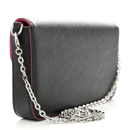 Louis Vuitton Epi Pochette Felicie Black Hot Pink 4 of 10