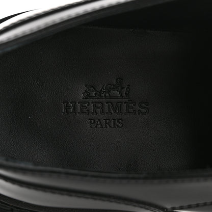 Hermes Glossed Calfskin First Oxford 35.5 Black 6 of 9