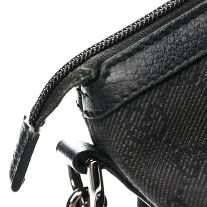 Gucci Nylon Monogram Medium GG Charm Dome Satchel Black 13 of 14