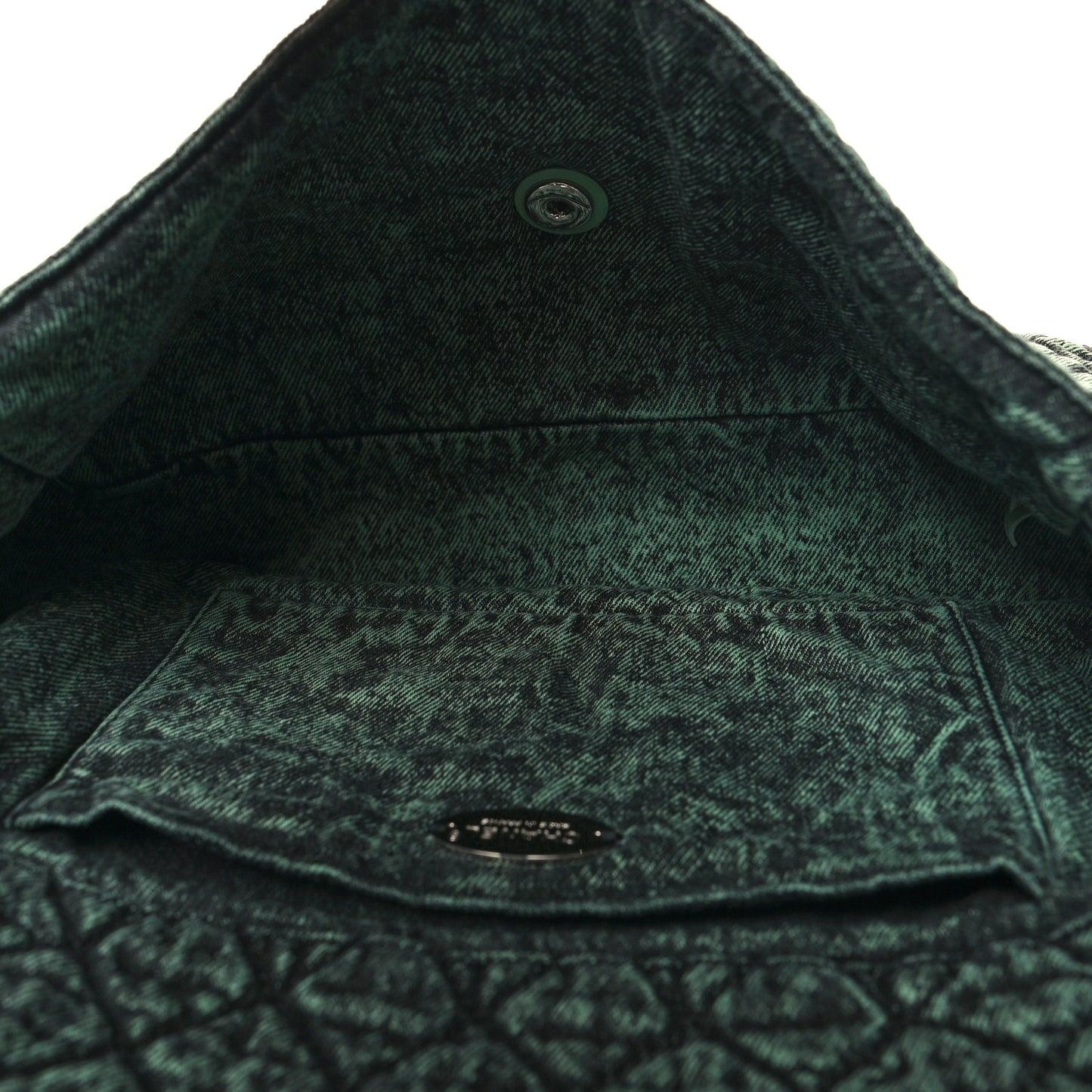 Denim Quilted Denimpression Flap Green Black