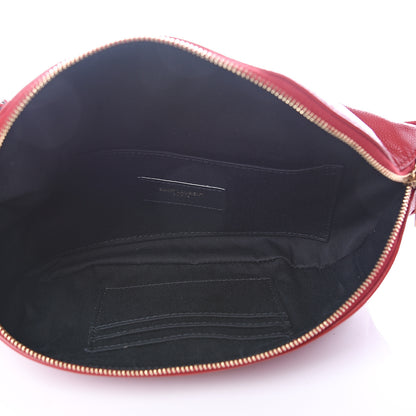 Saint Laurent Grain De Poudre Monogram Belt Bag Rouge Eros 4 of 10