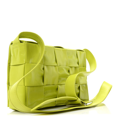 Bottega Veneta Paper Calfskin Maxi Intreccio Cassette Crossbody Bag Kiwi 3 of 9