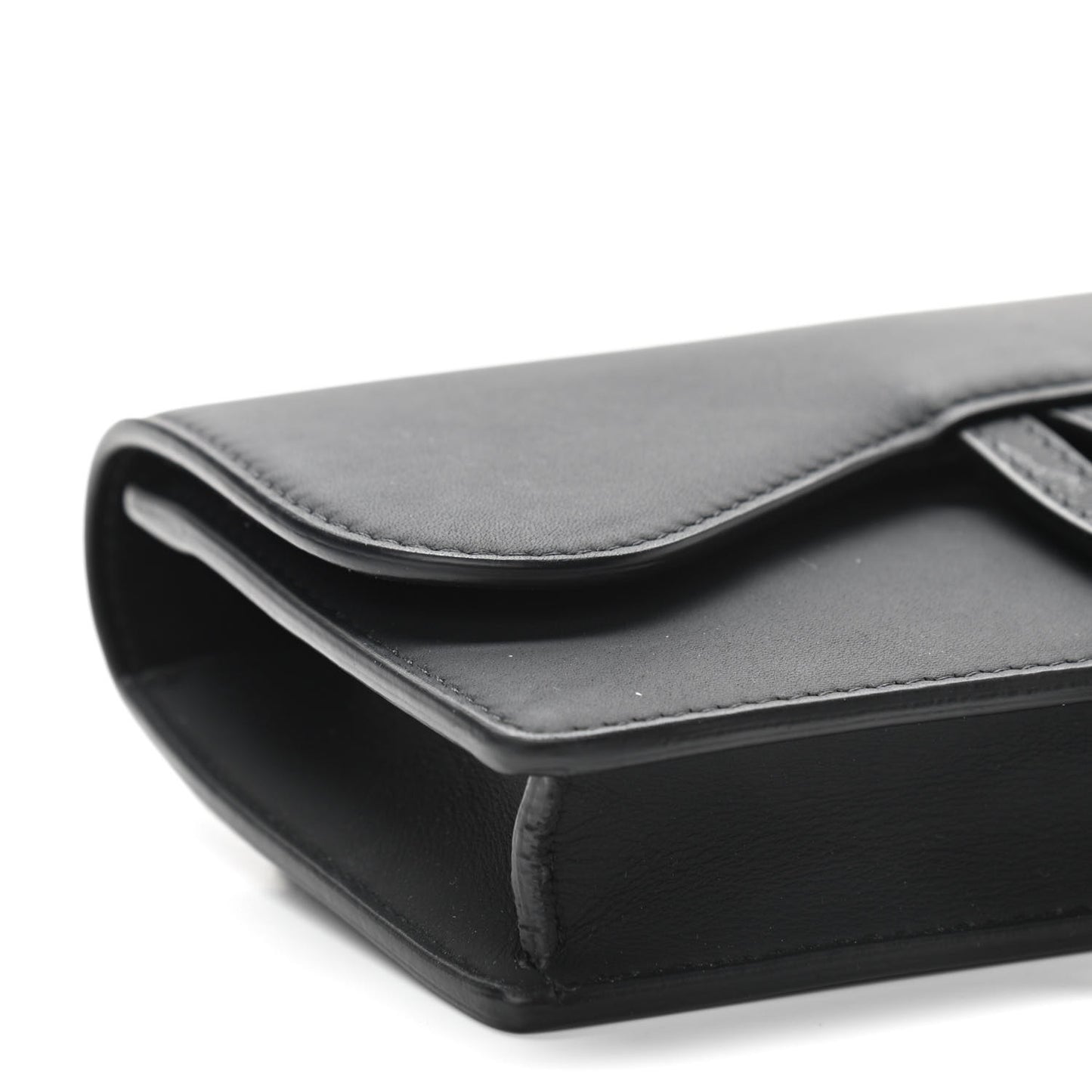 Ultra Matte Calfskin Saddle Belt Bag Black