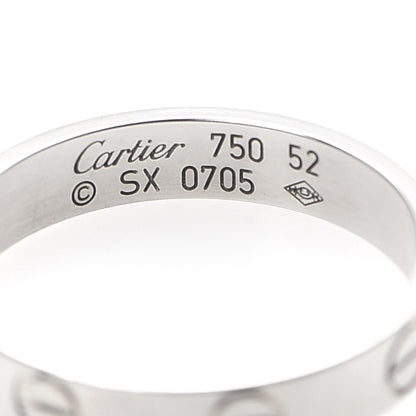 Cartier 18K White Gold 3.5mm LOVE Wedding Band Ring 52 6 4 of 4