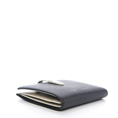 Celine Grained Calfskin Medium Multifunction Strap Wallet Black Chalk 3 of 7