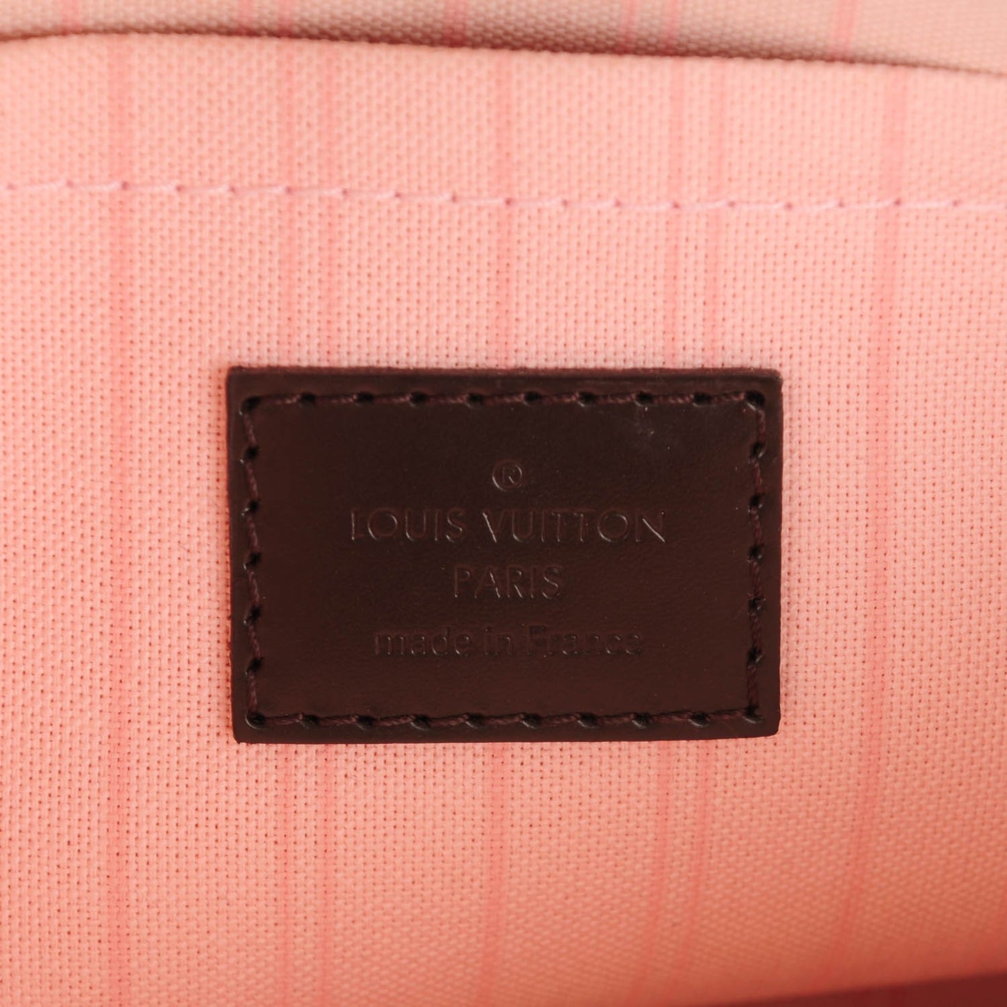Damier Ebene Neverfull MM GM Pochette Rose Ballerine