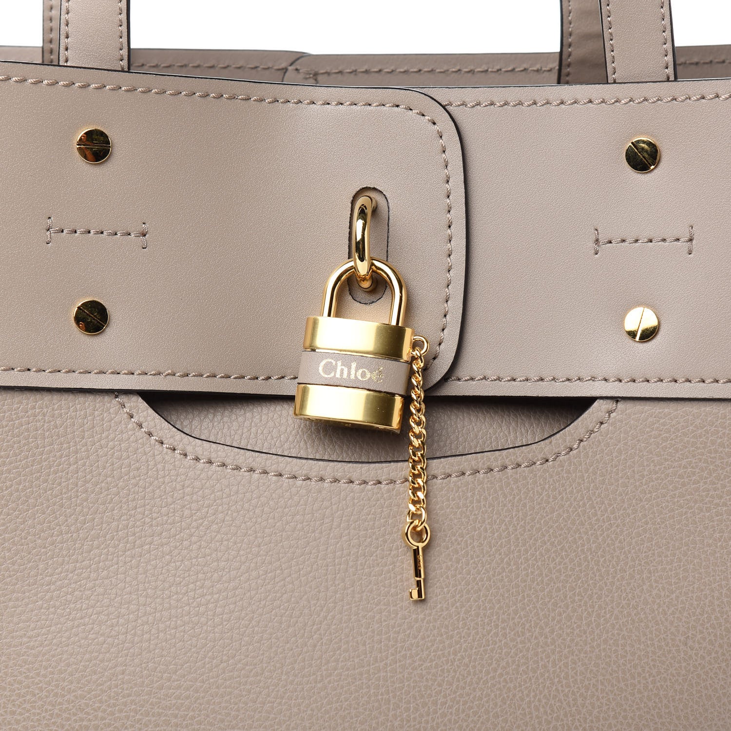 Chloe Smooth Grained Calfskin Small Aby Tote Motty Grey 9 of 9