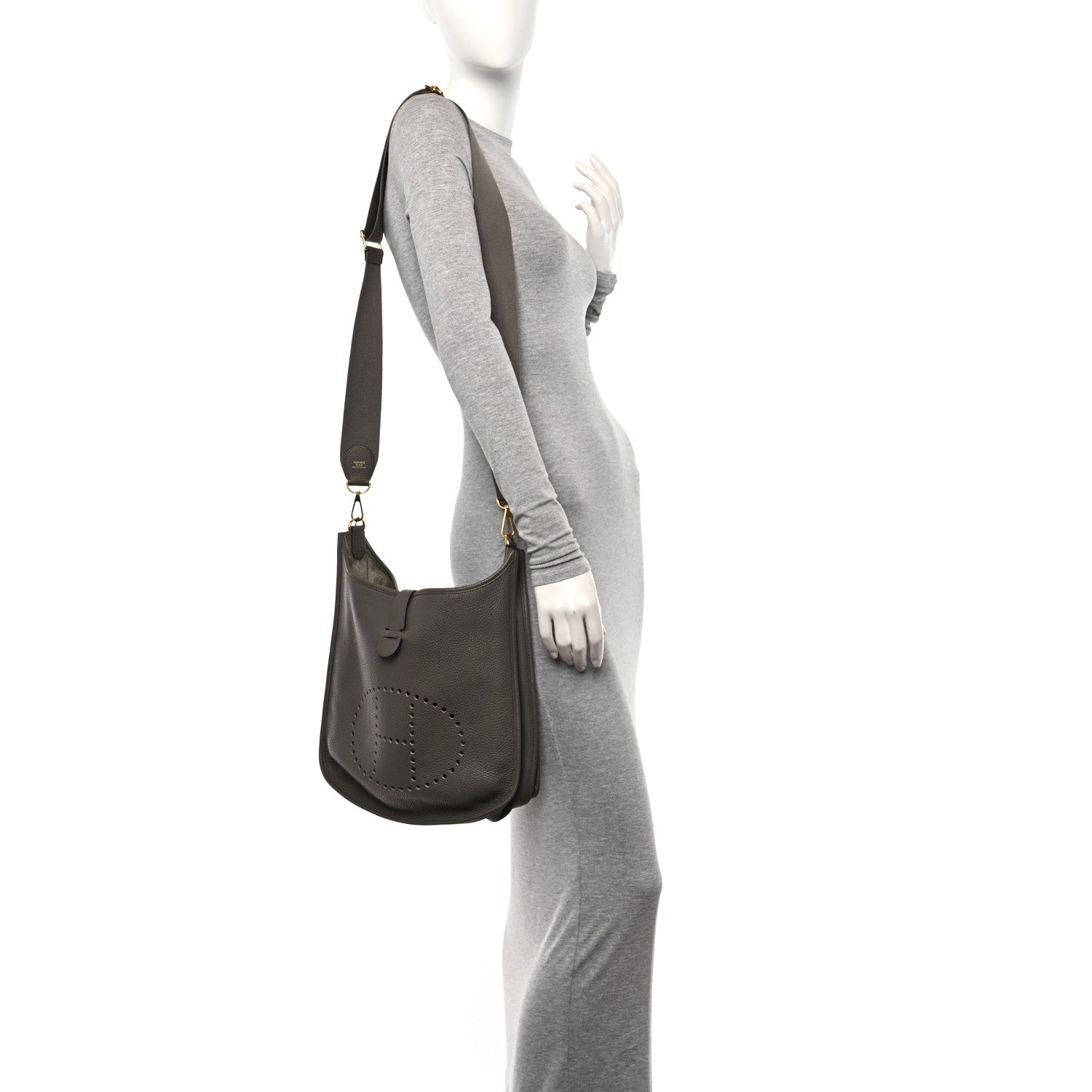 Hermes Taurillon Clemence Evelyne III GM Etain 2 of 10