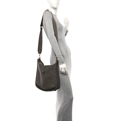 Hermes Taurillon Clemence Evelyne III GM Etain 2 of 10