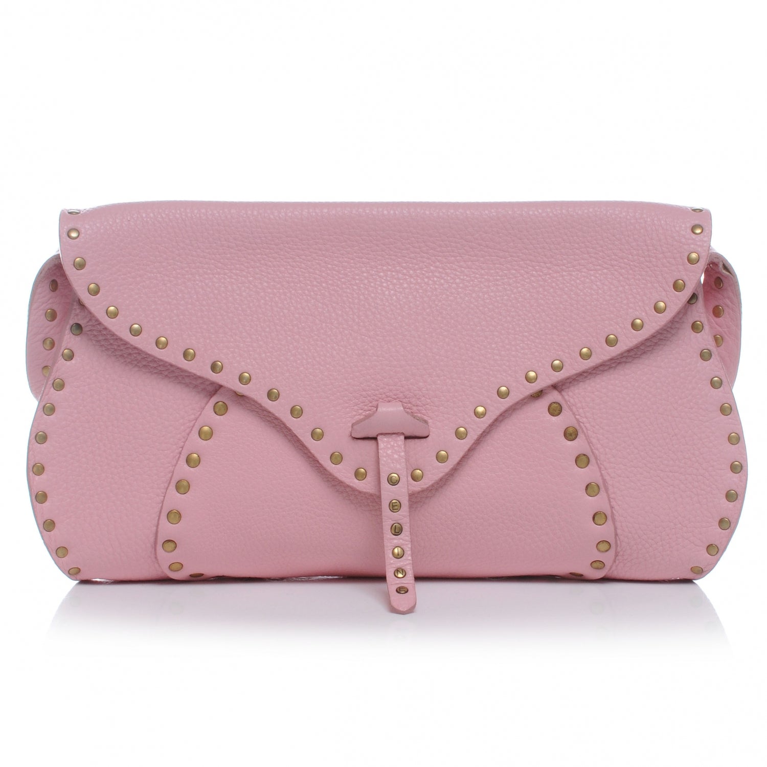 Celine Leather Studded Shoulder Bag Pink 1 of 8