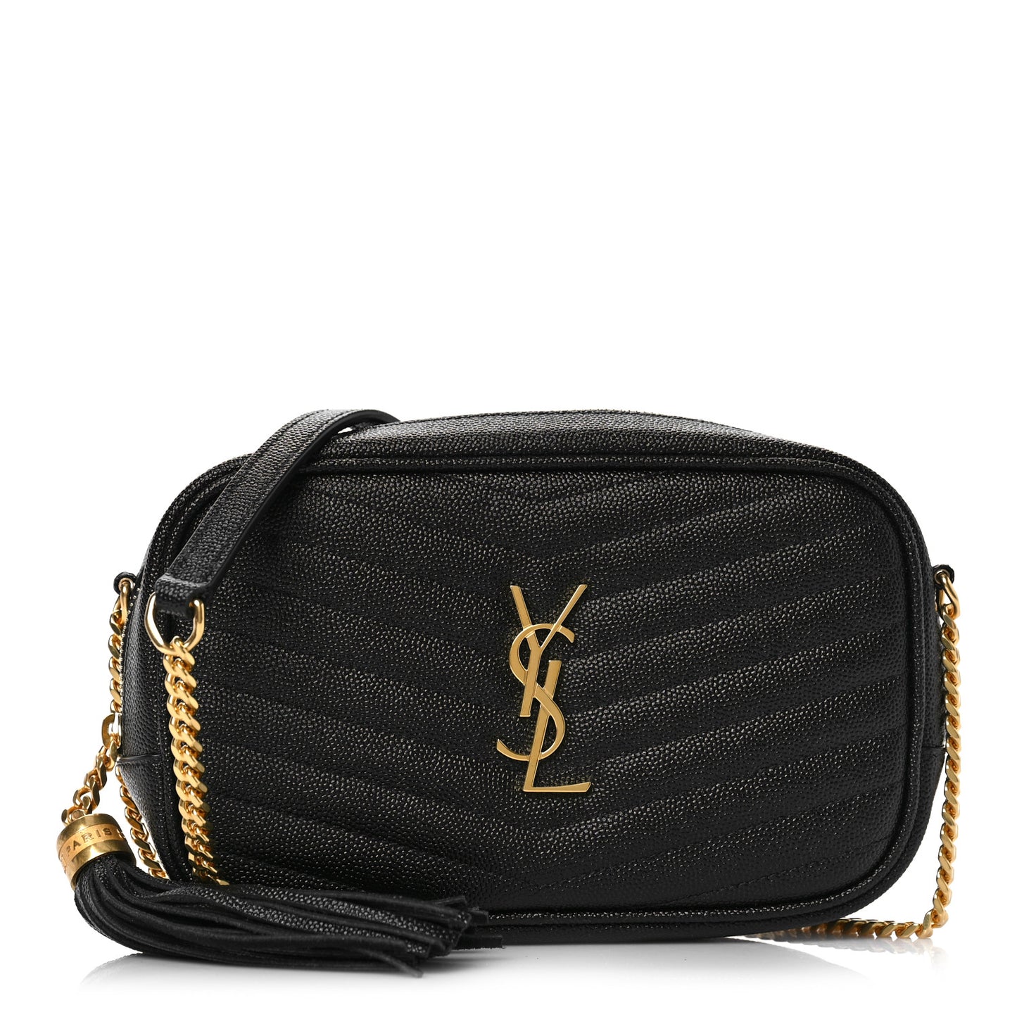 Grain De Poudre Matelasse Monogram Mini Lou Camera Bag Black