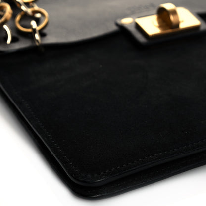 Chloe Calfskin Suede Small Jane Fringe Bag Black 9 of 20