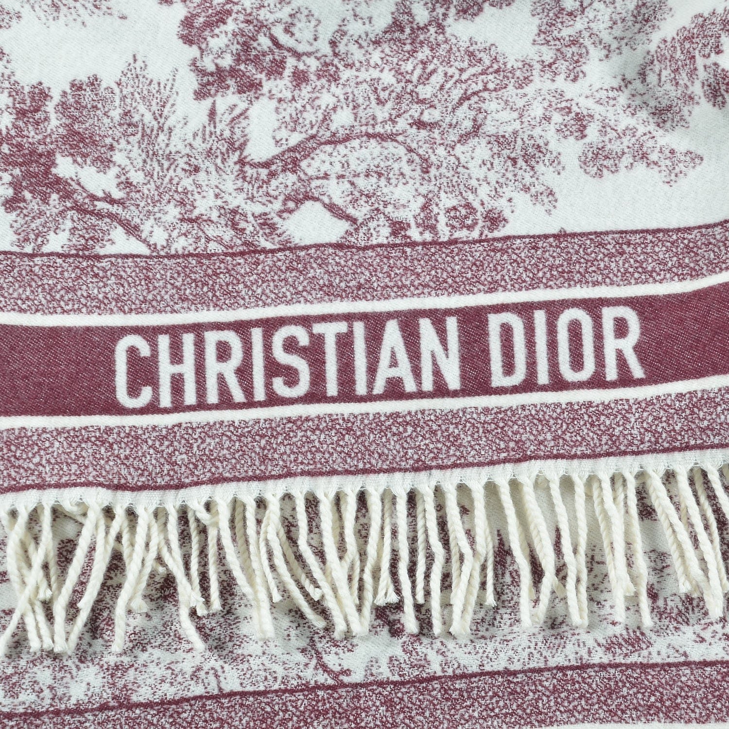 Christian Dior Wool Toile de Jouy Throw 3 of 5