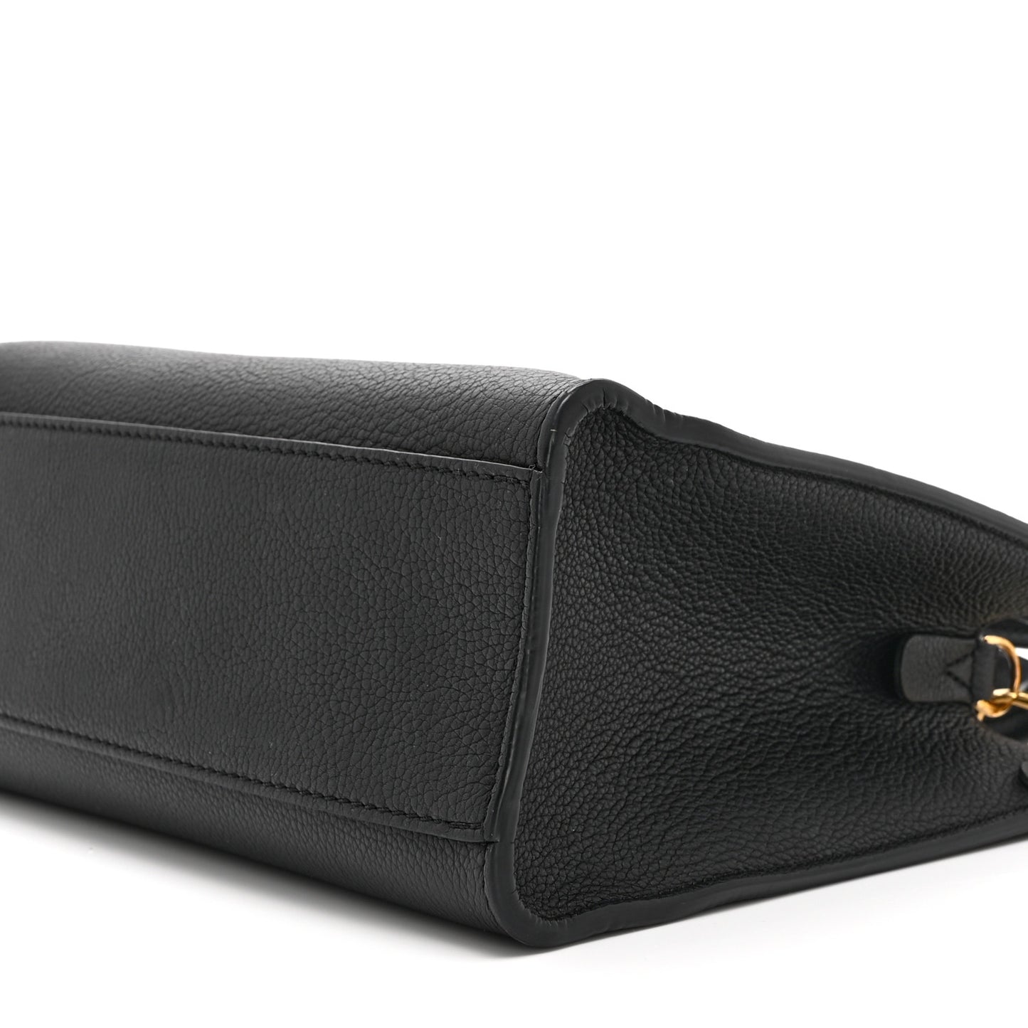 Calfskin Lock & Go Tote Black