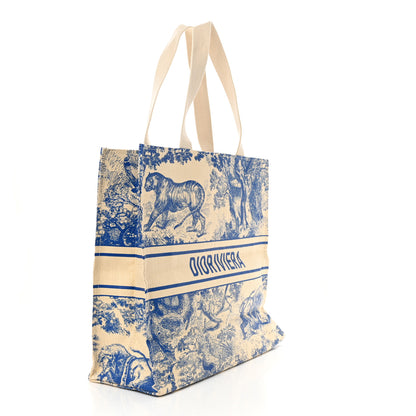 Christian Dior Straw Dioriviera Tote Blue 3 of 8