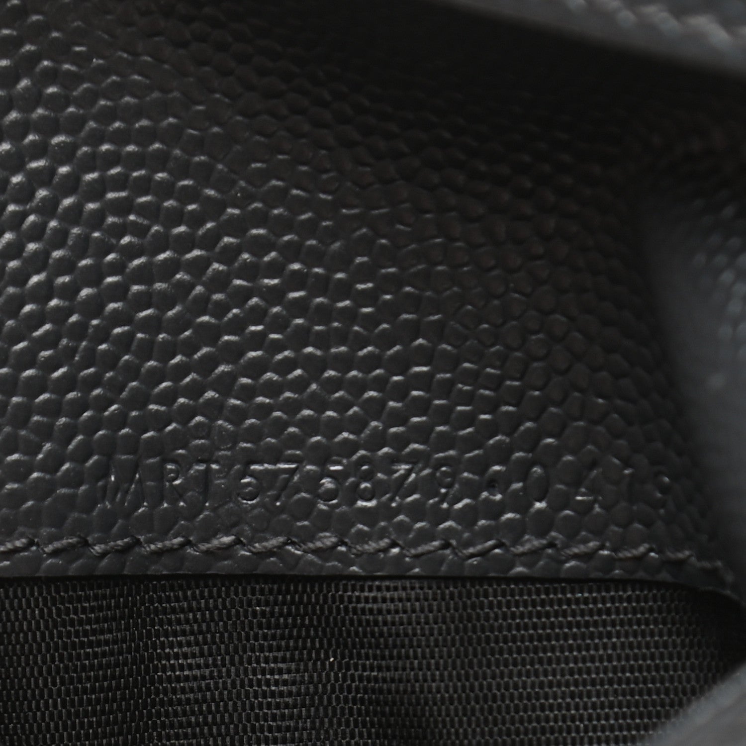 Saint Laurent Grain De Poudre Matelasse Chevron Monogram Zipped Card Case Dark Smog 7 of 8