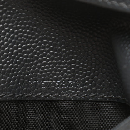 Saint Laurent Grain De Poudre Matelasse Chevron Monogram Zipped Card Case Dark Smog 7 of 8