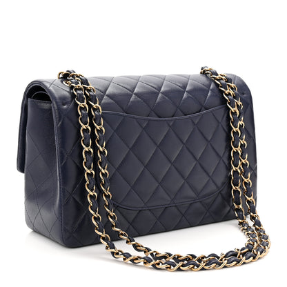 Chanel Caviar Quilted Jumbo Double Flap Dark Navy 3 of 11
