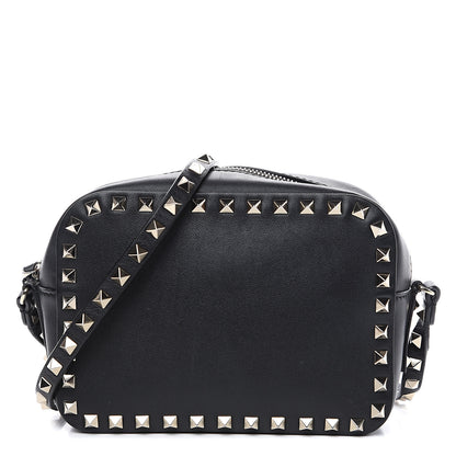 Valentino Garavani Calfskin Rockstud Camera Crossbody Bag Black 1 of 15