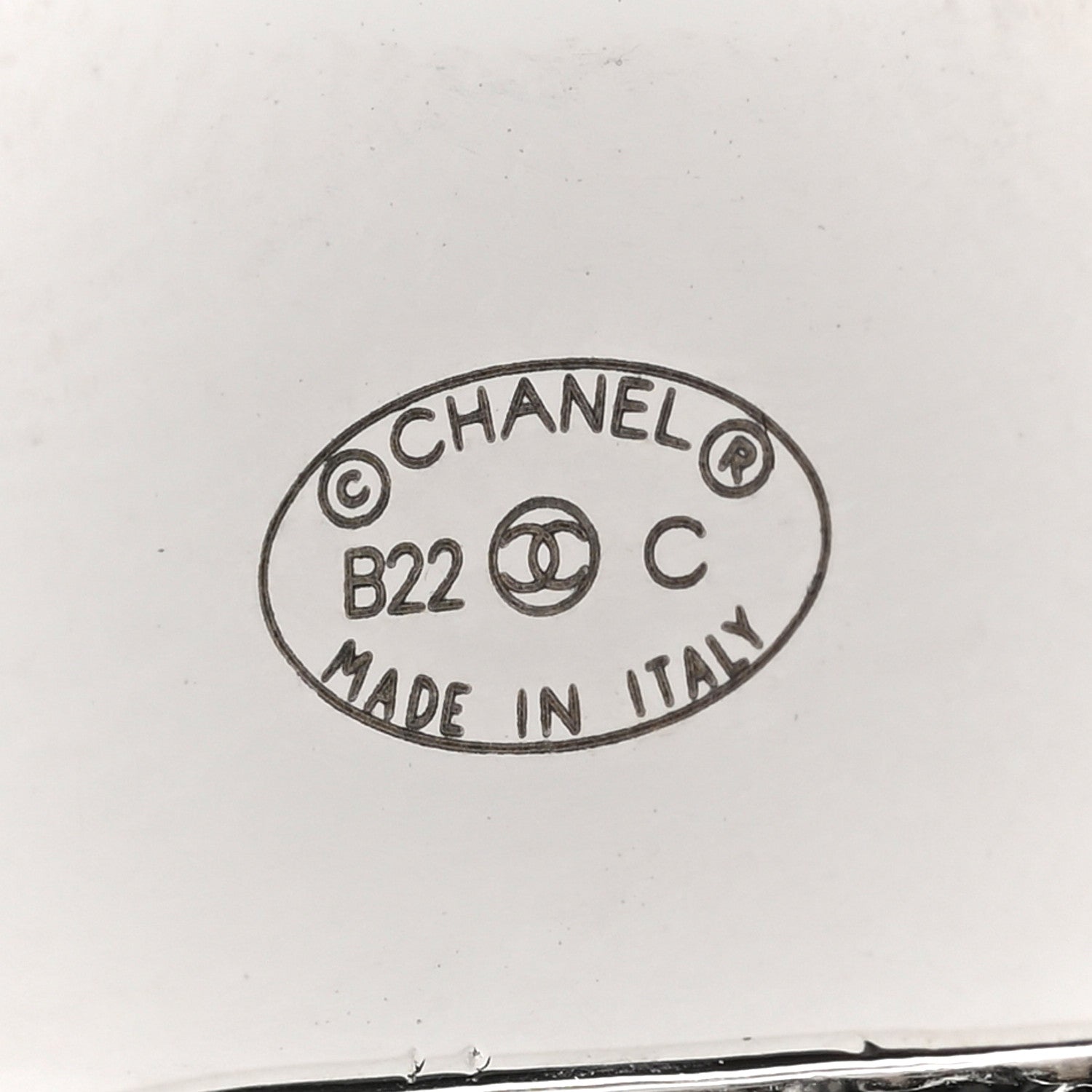 Chanel Metal Crystal Cha-Nel Logo Drop Earrings Silver 4 of 5