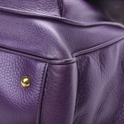Gucci Metallic Pebbled Calfskin Medium 1973 Top Handle Satchel Purple 10 of 14