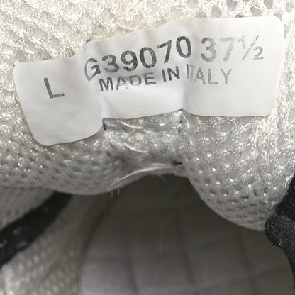 Chanel Velvet Calfskin Mixed Fibers CC Sneakers 37.5 Ivory Black 8 of 9