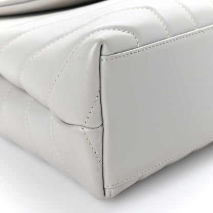 Saint Laurent Calfskin Y Quilted Monogram Small Loulou Chain Satchel Granite 6 of 7